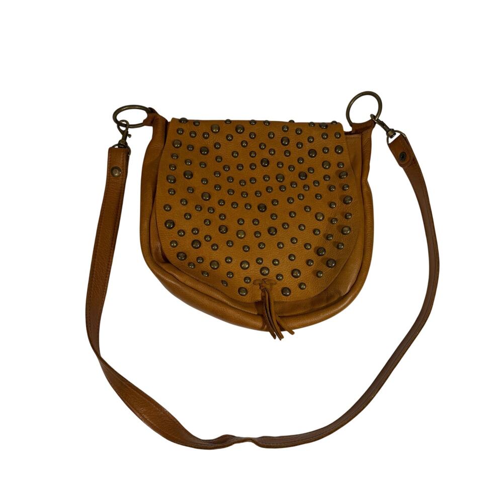 Mcfadin Handbag Crossbody Leather brown Western Studded Soft